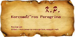 Korcsmáros Peregrina névjegykártya